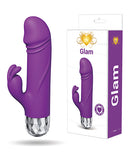 Glam Rabbit Bullet Vibrator Purple features a playful design, delivering powerful dual stimulation in a compact form.