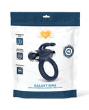 Galaxy Ring Bullet Vibe Cock Ring Blue packaging, featuring 10 vibration speeds and a body-safe design.