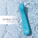 Tenga Iroha Tuki Aonami luxury personal massager on a water surface for flowing sensations