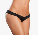 Mapale Flattering Mini Scrunch Panty Small/Medium Black displayed on a model showcasing its flattering design.