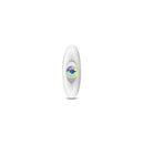 Viben Silver Anchor Buttplug Kit Clear Iridescent and Teal featuring a teardrop-shaped plug with a sparkly gemstone.