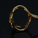 UPKO Ripple Metal Handcuffs showcasing a polished gold design with a secure and structured construction.