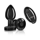 Viben Cheeky Charms Medium Vibrating Anal Plug Gunmetal with remote control and stylish design.