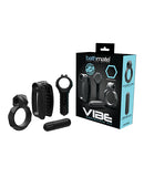 Bathmate Vibe Endurance Kit Black includes a vibrating bullet, sleeves, and a supportive ring for enhanced pleasure.