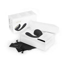 Lelo Tara Rotating Couples Vibrator Black in elegant packaging with storage pouch and care card.