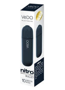 VeDo Nitro Bullet Vibrator 3.25 inch Black packaging showcasing sleek design and features for targeted pleasure.