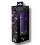 Violet Dream Rechargeable Mini Wand Massager Purple in elegant packaging with floral design and product details.