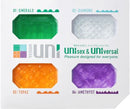 Tenga Uni Variety Pack featuring four pleasure sleeves: Emerald, Diamond, Topaz, and Amethyst for customizable stimulation.