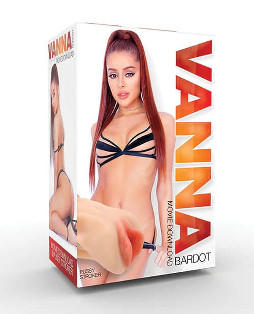 Vanna Bardot Pussy Stroker 3D packaging showing model and product details