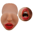 Zoey Mouth Masturbator Sleeve Brown realistic design with hand-painted lips and detailed texture.