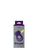VeDo Trust Rechargeable Silicone Cock Ring Purple in packaging with vibrant purple design.