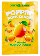 Poppin' Rock Candy Mango Tango Oral Sex Candy packaging with vibrant mango graphics.