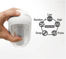 Tenga Flip Zero Gravity Electronic Vibration White showcasing vibration modes and ergonomic design.