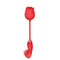 Red Wild Rose Come Hither dual stimulator with G-Spot motion and clitoral suction features.