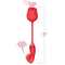 Wild Rose Come Hither Rechargeable Silicone Dual Stimulator in red with ten air-pulsation patterns and G-Spot stimulation.