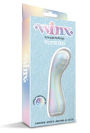 WINX Gee Whiz Squishy Silicone Vibrator packaging showcasing its colorful design and branding.