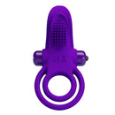 Pretty Love Vibrant Silicone Vibrating Penis Ring Purple with removable bullet motor for enhanced pleasure.