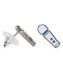 Wood Rocket Magic Wand Micro Earrings featuring tiny wand massager design in playful colors.