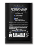 Wicked Sensual Care Water Based Lubricant Blueberry Muffin packaging with usage instructions and ingredient list.