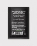 Wicked Sensual Care Aloe Vera Based Lubricant 0.1 oz ingredient list with olive leaf extract and vegan certification.