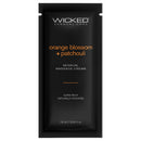 Wicked Sensual Massage Cream Orange Blossom Patchouli 10ml packaging showing rich texture and warm fragrance.