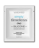 Wicked Sensual Care Simply Timeless Silicone Lubricant 6ml sachet for enhanced intimate experiences.