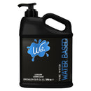 Wet Water Based Lubricant 128 Oz in a black gallon bottle with pump for easy dispensing.