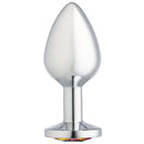 Cloud 9 Gems Silver Chromed Anal Plug Medium - sleek chrome-plated stainless steel design for durability and smoothness.