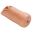 Cloud 9 Double Ended Beaded Stroker Tan showing dual openings and realistic tan finish for pleasure.