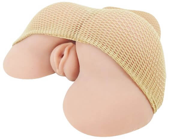 Cloud 9 Novelties realistic pussy and ass body mold, light beige, with detailed hand painting for lifelike experience.