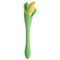 Cloud 9 Spathe Lily Vibe green dual motor vibrator with flower design and fluttering stimulator for internal and external bliss