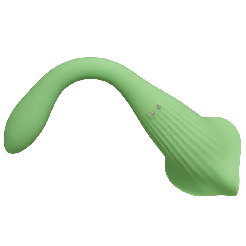 Cloud 9 Spathe Lily Vibe green dual motor vibrator with unique flower-inspired design for ultimate internal and external bliss.