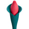 Cloud 9 Spathe Lily Vibe in two-tone green-blue with dual motor and fluttering stimulator design.