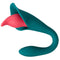 Cloud 9 Spathe Lily Vibe in green-blue with pink fluttering stimulator, dual motors, nature-inspired flexible vibrator.