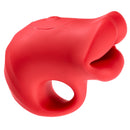 Pucker Up Nibbling Soft Licking Vibrator in bright red, featuring a unique design for stimulation and comfort.