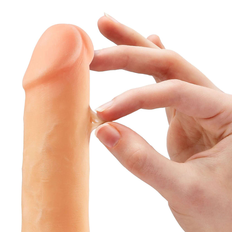 CLOUD 9 DUAL DENSITY DILDO 6IN W/ BALLS LIGHT-3