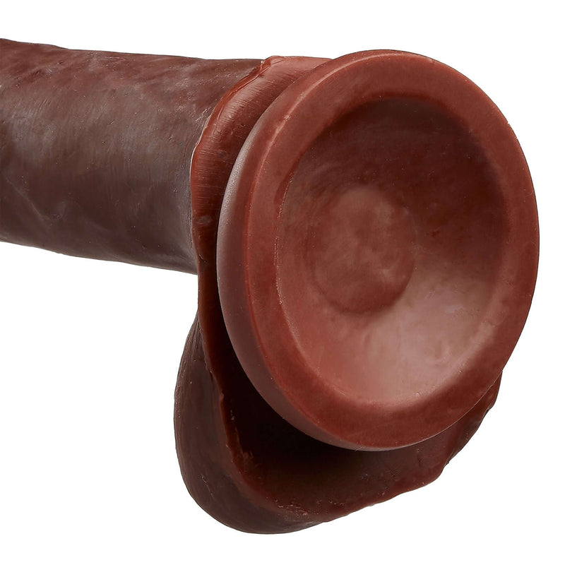 CLOUD 9 DUAL DENSITY DILDO TOUCH 6IN W/ BALLS BROWN-2
