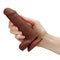 CLOUD 9 DUAL DENSITY DILDO TOUCH 6IN W/ BALLS BROWN-3