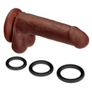 CLOUD 9 DUAL DENSITY DILDO TOUCH 6IN W/ BALLS BROWN-5