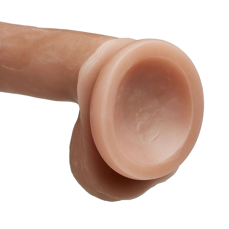 CLOUD 9 DUAL DENSITY DILDO TOUCH 7IN W/ BALLS TAN/ MOCHA-0