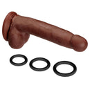CLOUD 9 DUAL DENSITY DILDO TOUCH 7IN W/ BALLS BROWN-4