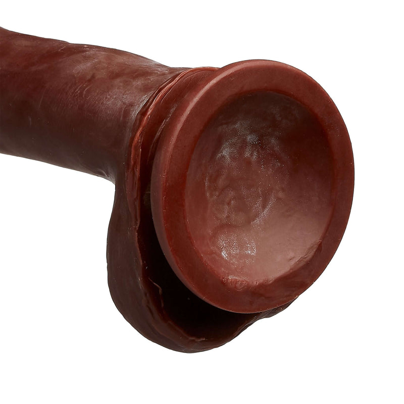 CLOUD 9 DUAL DENSITY DILDO TOUCH 7IN W/ BALLS BROWN-0