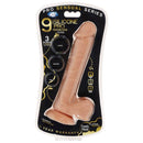 Pro Sensual Premium Silicone Dong Tan 9 inches & 3 Rings packaging with 3 bonus size rings for versatile pleasure.
