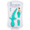Cloud 9 Health and Wellness anal, clitoral and nipple massager kit in teal, showcasing 3 bonus attachment tips.