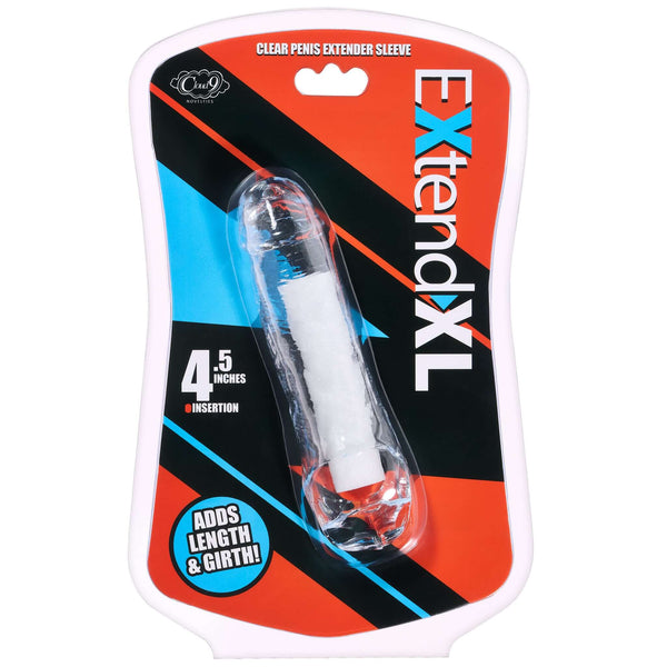 Cloud 9 Extend XL Penis Sleeve packaging front showing 4.5" extender for added length and girth.