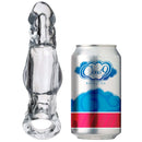 Cloud 9 Penis Sleeve 5.25" with soda can for size comparison, showcasing added length and girth from the Extend XL Penis Extender series.