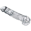 Cloud 9 Penis Sleeve 7.25" clear TPE extender for enhancing length and girth in adults.