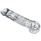 Cloud 9 Penis Sleeve 7.25" clear TPE extender for enhancing length and girth in adults.