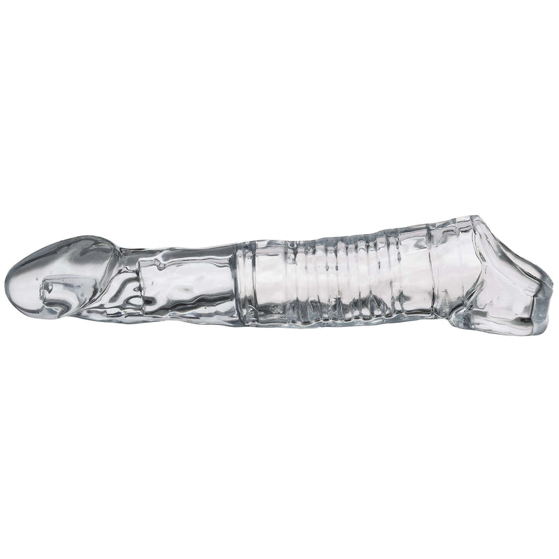 Cloud 9 Penis Sleeve 7.25" for length and girth enhancement, clear TPE material.