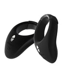 We-Vibe Bond and Bond Tease Us Vibrating Cock Ring Set Black shown in sleek charcoal black finish.